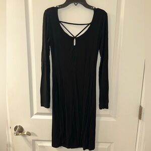 Formal Black Long Sleeve Dress